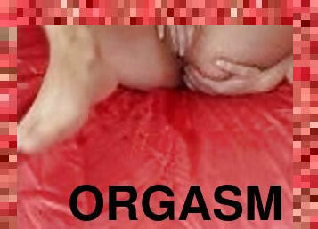 masturbation, orgasm, fitta-pussy, kvinnligt-sprut, sprut, söt-sweet, dildo, ensam, vått