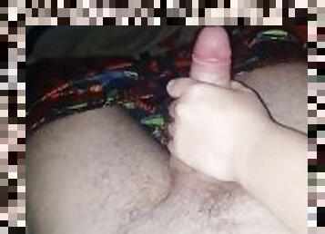 My 7” hard cock cums after being thrown around