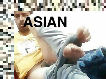 Asian boy masturbating