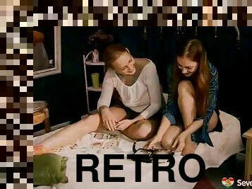 lesbo-lesbian, teini, lelu, vuosikerta, retro