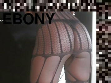 pussy, ebony, milf, svart, undertøy, røyking, erotisk