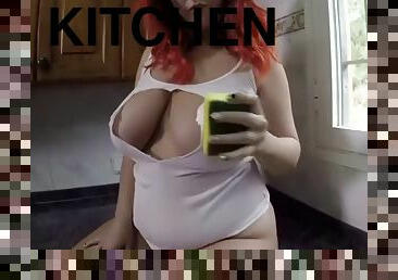 Big tits in the kitchen