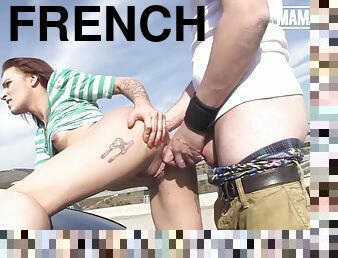 MAMACITAZ - French Slut Jordanne Kali Gets Her Pussy Pounded Over The Highway In Risky Public Fuck