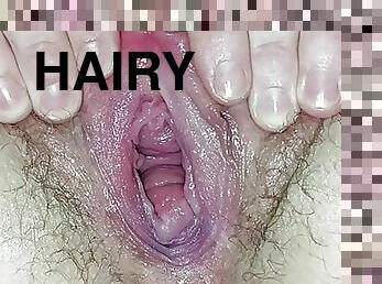 clitoris-bagian-atas-vagina-paling-sensitif, berambut, mastubasi, vagina-pussy, isteri, amatir, dewasa, jenis-pornografi-milf, buatan-rumah, permainan-jari