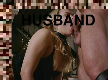 Hot Blonde Teen Fucks Husband While Big Tit Wife Watches