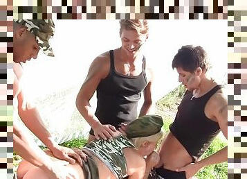 Military gangbang porn video