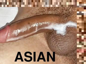 asiatisk, gigantisk, cumshot, gay, avrunkning, samling, sprut, massiv, ensam, twink