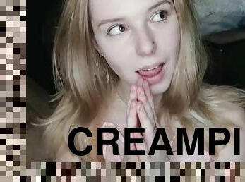 amatör, creampie, fetisch, ensam