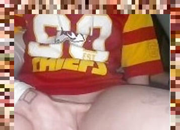 ANAL CREAMPIE in the car for the Super Bowl Chiefs Win!!