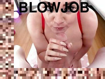 BBW Alix Lovell POV Deepthroat Blowjob on Floor