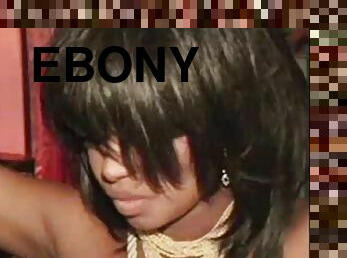 Ebony woman tied and lactation
