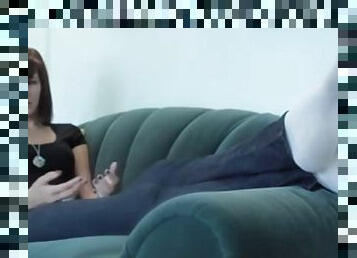 My collection of Erin Duvall, soles on the couch, socks
