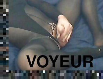 masturbarsi, collant-di-nylon, amatoriali, gay, videocamera, voyeur, sgualdrine, calze, sperma, solitari