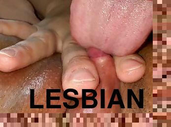 klitoris, pussy, amatør, lesbisk, leke, fingret, knulling-fucking, fingret-pretty
