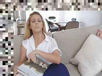 MILF stepmom Cherie Deville has to taboo fuck her son to keep her mouth shut