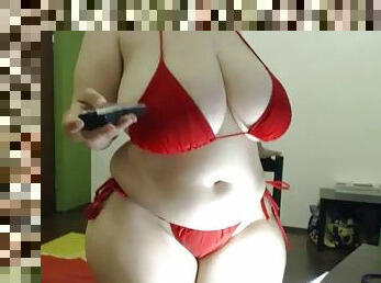 Super hot white fat bbw free strip tease