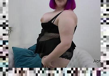 German goth BBW Abby Strange fucked for the first time on cam