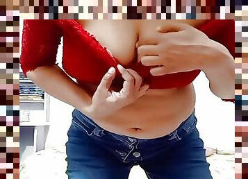 College girl Moushumi shows virgin tight pussy to her boyfriend inside the bathroom