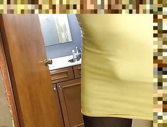 crossdresser showing off perfect body and ass