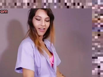Massaging kinky slut loves to jerk off huge white cock