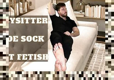 Babysitter shoe sock foot fetish