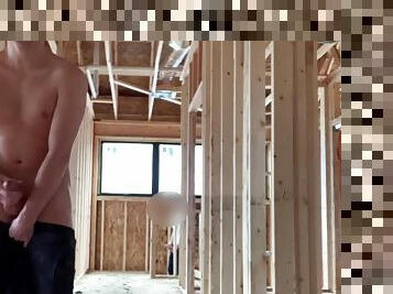 Caught Cumming on Construction Site