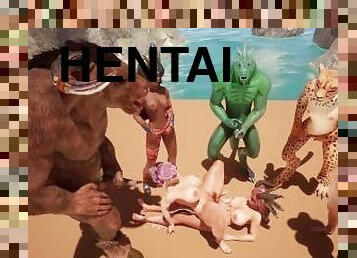 storatuttar, monster, party, anal, gruppknull, anime, hentai, 3d, tuttar