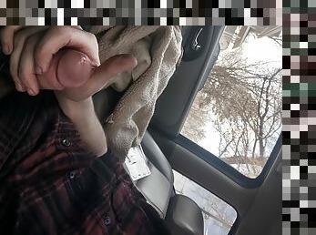 Publicly made a little solo cumshot in my car 