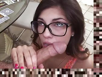 Nerdy teen in glasses ava taylor finds out she is a complete whore
