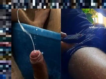 mataina, masturbācija-masturbation, spermasizšāviens, pēdas, sperma, sperma-sperm, masīvs, solo, penis