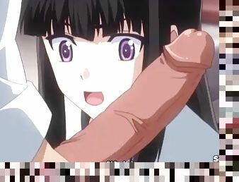 Shy anime teen blowjob and hardsex fuck