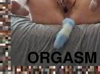 masturbation, orgasm, fitta-pussy, kvinnligt-sprut, milf, leksak, mamma, bbw, dildo, ensam