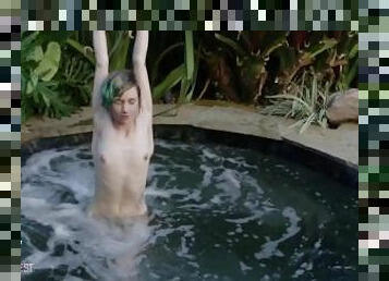 Custom: Naked in your backyard hot tub & pool