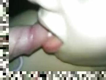 Amateur BJ for uncut cock