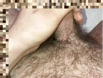 hairy horny turkish dick masturbation in the shower with close up camera