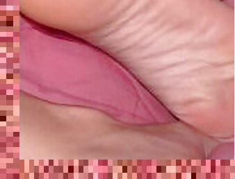 Footjob cum on soles