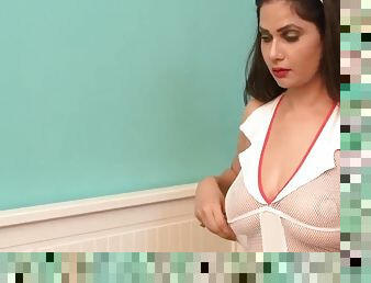 Emma Alba In Hot Sexy Desi Indian Nurse