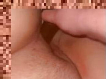 Fiancée sucks dick while using dildo