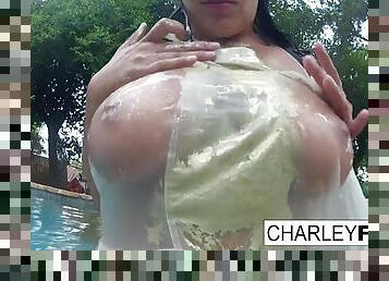 Charley shows of her amazing tits - Charley chase