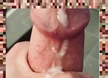 Stroking My Cum Filled Penis