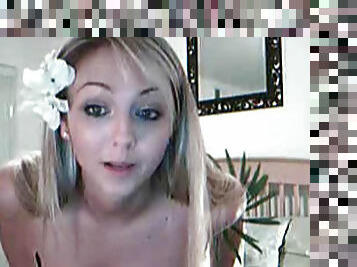 blond, webcam