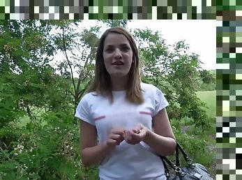 Young Kizzy Sixx earns money in the woods via dirty deeds