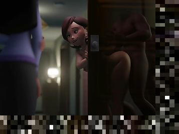 MILF Helen Parr Orgy The Incredibles Blacked Version