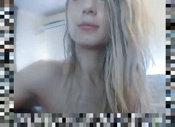 Amateur blonde girl with big tits fucked