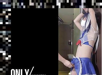 Shylily Japanese Vtuber Cosplay femdom Fingered and fucked, Ladyboy Crossdresser sissy