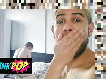 TWINKPOP - Alex Montenegro Cums With His Stepbro Thyle Knoxx's Cock In His Ass, Then Takes A Facial