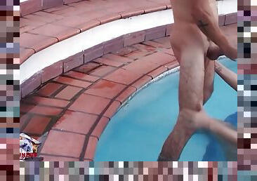 MY STEPBROTHER FINDS ME NAKED IN THE POOL AND PUT HIS WHOLE COCK IN ME