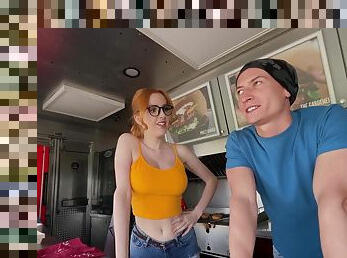 Redhead spinner Scarlett Jones amazing porn video