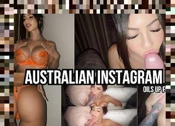 POV: Australian Instagram Model Oils Up To Take NZ Cock