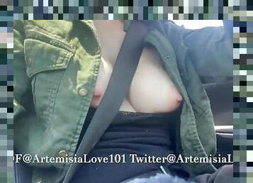 Car ride with Artemisia Love and her big tits OF@ArtemisiaLove_real Twitter@ArtemisiaLove9